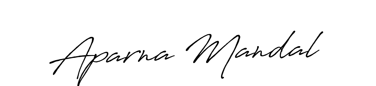 Aparna Mandal stylish signature style. Best Handwritten Sign (Antro_Vectra_Bolder) for my name. Handwritten Signature Collection Ideas for my name Aparna Mandal. Aparna Mandal signature style 7 images and pictures png