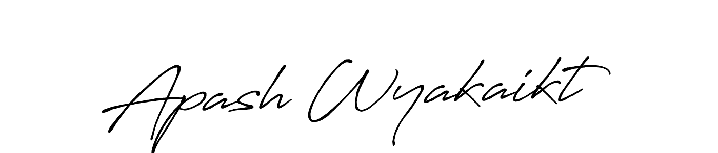 Design your own signature with our free online signature maker. With this signature software, you can create a handwritten (Antro_Vectra_Bolder) signature for name Apash Wyakaikt. Apash Wyakaikt signature style 7 images and pictures png