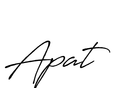 How to make Apat name signature. Use Antro_Vectra_Bolder style for creating short signs online. This is the latest handwritten sign. Apat signature style 7 images and pictures png