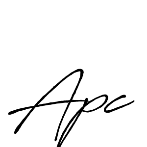 if you are searching for the best signature style for your name Apc. so please give up your signature search. here we have designed multiple signature styles  using Antro_Vectra_Bolder. Apc signature style 7 images and pictures png