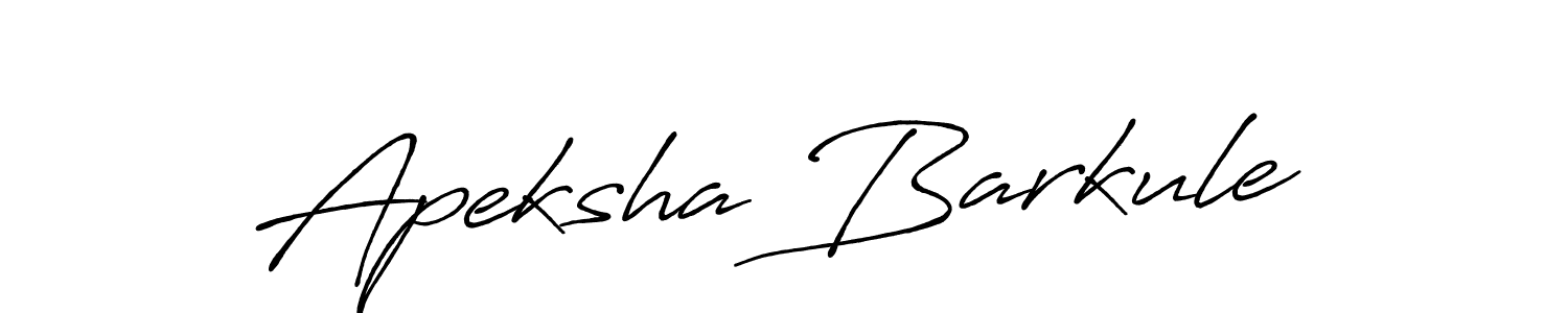 Design your own signature with our free online signature maker. With this signature software, you can create a handwritten (Antro_Vectra_Bolder) signature for name Apeksha Barkule. Apeksha Barkule signature style 7 images and pictures png