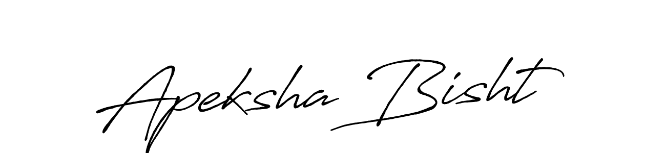 Design your own signature with our free online signature maker. With this signature software, you can create a handwritten (Antro_Vectra_Bolder) signature for name Apeksha Bisht. Apeksha Bisht signature style 7 images and pictures png