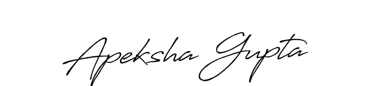 Create a beautiful signature design for name Apeksha Gupta. With this signature (Antro_Vectra_Bolder) fonts, you can make a handwritten signature for free. Apeksha Gupta signature style 7 images and pictures png