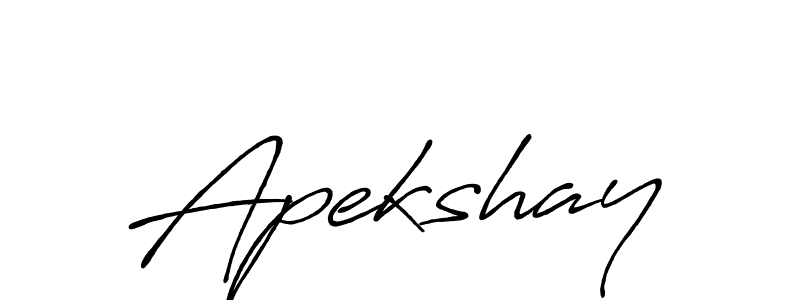 Make a beautiful signature design for name Apekshay. With this signature (Antro_Vectra_Bolder) style, you can create a handwritten signature for free. Apekshay signature style 7 images and pictures png