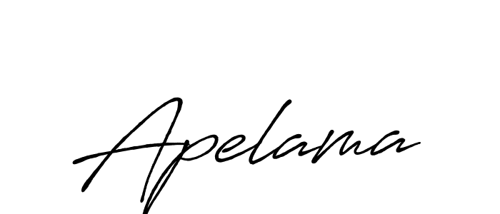 The best way (Antro_Vectra_Bolder) to make a short signature is to pick only two or three words in your name. The name Apelama include a total of six letters. For converting this name. Apelama signature style 7 images and pictures png
