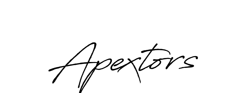 Design your own signature with our free online signature maker. With this signature software, you can create a handwritten (Antro_Vectra_Bolder) signature for name Apextors. Apextors signature style 7 images and pictures png