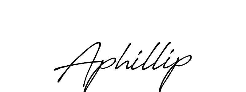 Design your own signature with our free online signature maker. With this signature software, you can create a handwritten (Antro_Vectra_Bolder) signature for name Aphillip. Aphillip signature style 7 images and pictures png