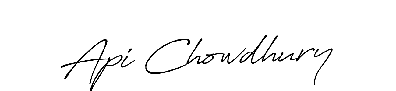 Similarly Antro_Vectra_Bolder is the best handwritten signature design. Signature creator online .You can use it as an online autograph creator for name Api Chowdhury. Api Chowdhury signature style 7 images and pictures png