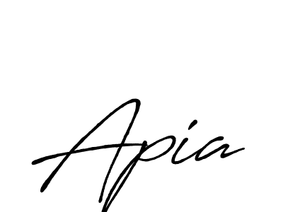 How to make Apia signature? Antro_Vectra_Bolder is a professional autograph style. Create handwritten signature for Apia name. Apia signature style 7 images and pictures png