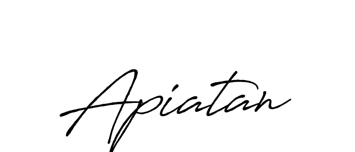 Design your own signature with our free online signature maker. With this signature software, you can create a handwritten (Antro_Vectra_Bolder) signature for name Apiatan. Apiatan signature style 7 images and pictures png