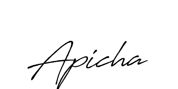 Best and Professional Signature Style for Apicha. Antro_Vectra_Bolder Best Signature Style Collection. Apicha signature style 7 images and pictures png