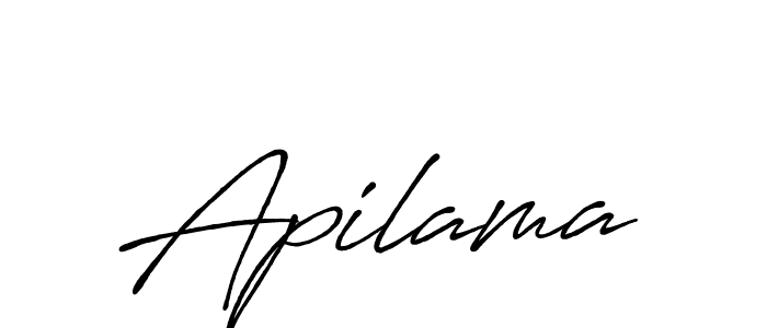 The best way (Antro_Vectra_Bolder) to make a short signature is to pick only two or three words in your name. The name Apilama include a total of six letters. For converting this name. Apilama signature style 7 images and pictures png