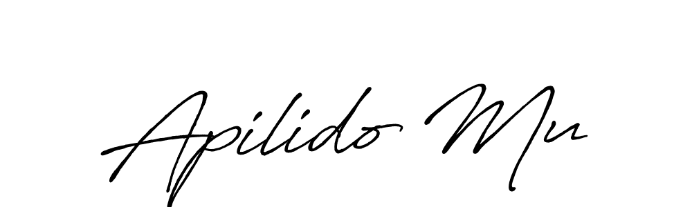 Use a signature maker to create a handwritten signature online. With this signature software, you can design (Antro_Vectra_Bolder) your own signature for name Apilido Mu. Apilido Mu signature style 7 images and pictures png