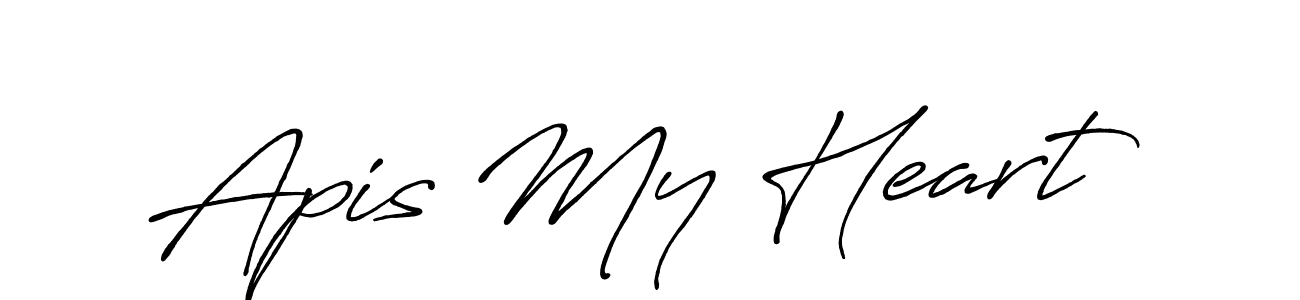 Also You can easily find your signature by using the search form. We will create Apis My Heart name handwritten signature images for you free of cost using Antro_Vectra_Bolder sign style. Apis My Heart signature style 7 images and pictures png