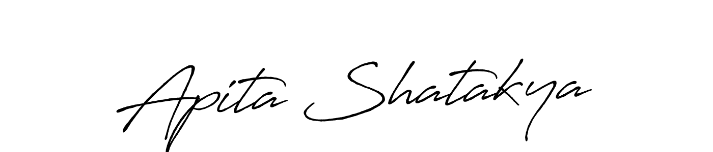 Also You can easily find your signature by using the search form. We will create Apita Shatakya name handwritten signature images for you free of cost using Antro_Vectra_Bolder sign style. Apita Shatakya signature style 7 images and pictures png