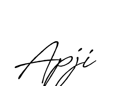 Make a beautiful signature design for name Apji. With this signature (Antro_Vectra_Bolder) style, you can create a handwritten signature for free. Apji signature style 7 images and pictures png