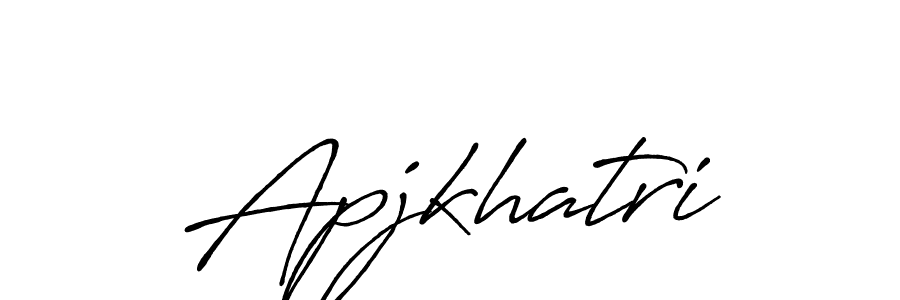 It looks lik you need a new signature style for name Apjkhatri. Design unique handwritten (Antro_Vectra_Bolder) signature with our free signature maker in just a few clicks. Apjkhatri signature style 7 images and pictures png