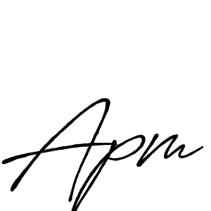 Create a beautiful signature design for name Apm. With this signature (Antro_Vectra_Bolder) fonts, you can make a handwritten signature for free. Apm signature style 7 images and pictures png