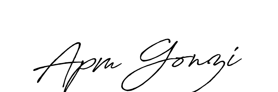 Once you've used our free online signature maker to create your best signature Antro_Vectra_Bolder style, it's time to enjoy all of the benefits that Apm Gonzi name signing documents. Apm Gonzi signature style 7 images and pictures png