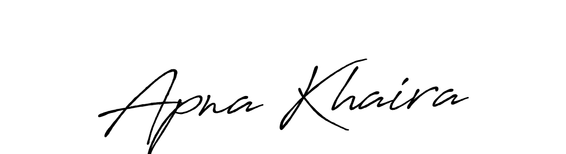 if you are searching for the best signature style for your name Apna Khaira. so please give up your signature search. here we have designed multiple signature styles  using Antro_Vectra_Bolder. Apna Khaira signature style 7 images and pictures png