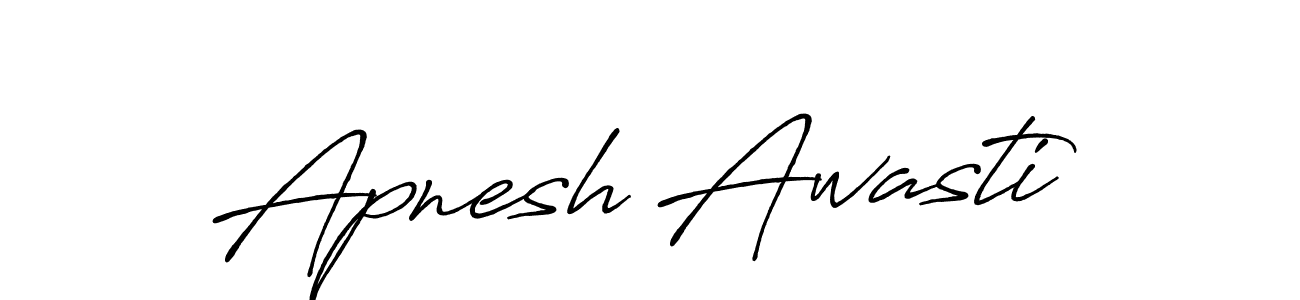 Make a beautiful signature design for name Apnesh Awasti. With this signature (Antro_Vectra_Bolder) style, you can create a handwritten signature for free. Apnesh Awasti signature style 7 images and pictures png
