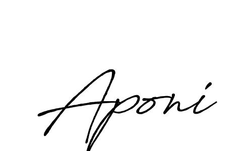 How to make Aponi signature? Antro_Vectra_Bolder is a professional autograph style. Create handwritten signature for Aponi name. Aponi signature style 7 images and pictures png