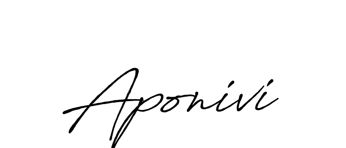 Design your own signature with our free online signature maker. With this signature software, you can create a handwritten (Antro_Vectra_Bolder) signature for name Aponivi. Aponivi signature style 7 images and pictures png