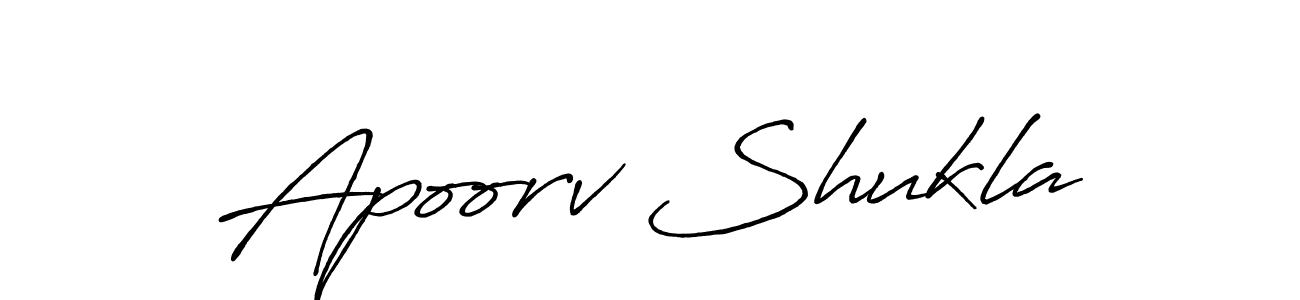 It looks lik you need a new signature style for name Apoorv Shukla. Design unique handwritten (Antro_Vectra_Bolder) signature with our free signature maker in just a few clicks. Apoorv Shukla signature style 7 images and pictures png