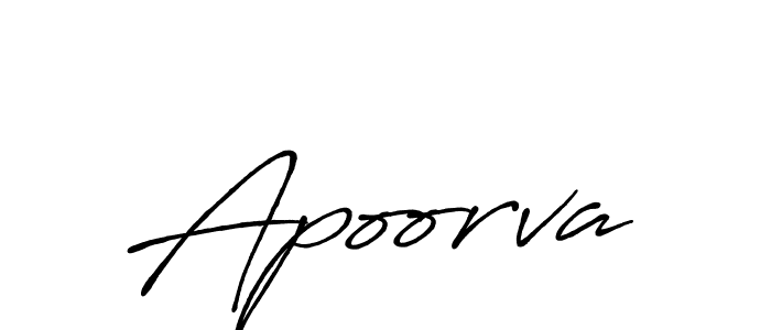 Also we have Apoorva name is the best signature style. Create professional handwritten signature collection using Antro_Vectra_Bolder autograph style. Apoorva signature style 7 images and pictures png