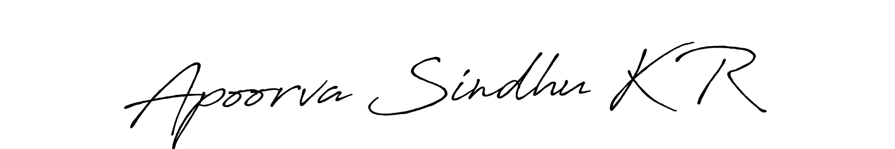 Apoorva Sindhu K R stylish signature style. Best Handwritten Sign (Antro_Vectra_Bolder) for my name. Handwritten Signature Collection Ideas for my name Apoorva Sindhu K R. Apoorva Sindhu K R signature style 7 images and pictures png