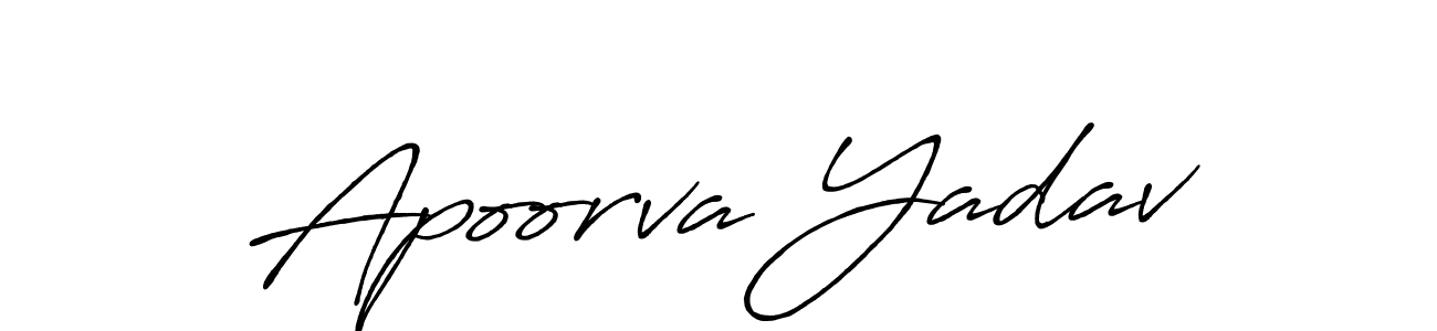 Also You can easily find your signature by using the search form. We will create Apoorva Yadav name handwritten signature images for you free of cost using Antro_Vectra_Bolder sign style. Apoorva Yadav signature style 7 images and pictures png