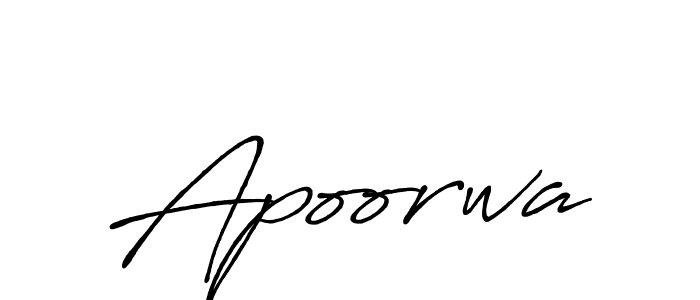 Make a beautiful signature design for name Apoorwa. With this signature (Antro_Vectra_Bolder) style, you can create a handwritten signature for free. Apoorwa signature style 7 images and pictures png