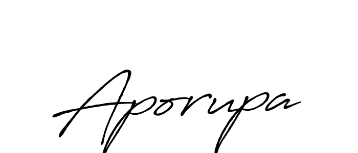 Design your own signature with our free online signature maker. With this signature software, you can create a handwritten (Antro_Vectra_Bolder) signature for name Aporupa. Aporupa signature style 7 images and pictures png