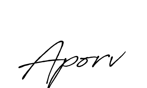 How to make Aporv signature? Antro_Vectra_Bolder is a professional autograph style. Create handwritten signature for Aporv name. Aporv signature style 7 images and pictures png