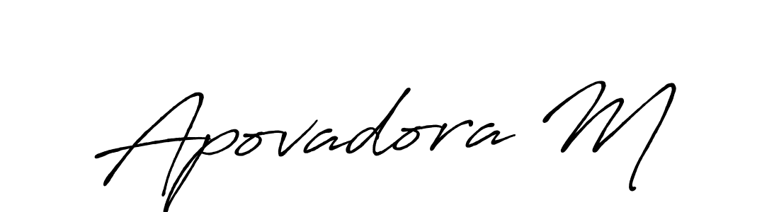 Similarly Antro_Vectra_Bolder is the best handwritten signature design. Signature creator online .You can use it as an online autograph creator for name Apovadora M. Apovadora M signature style 7 images and pictures png