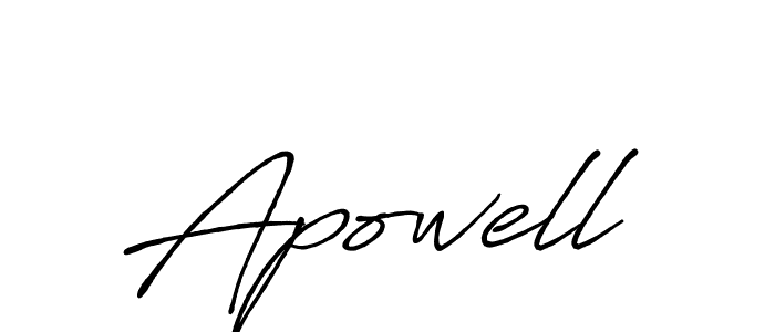 Use a signature maker to create a handwritten signature online. With this signature software, you can design (Antro_Vectra_Bolder) your own signature for name Apowell. Apowell signature style 7 images and pictures png