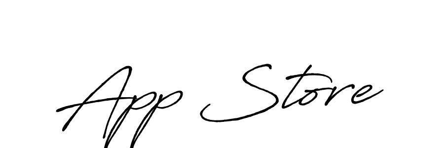 You should practise on your own different ways (Antro_Vectra_Bolder) to write your name (App Store) in signature. don't let someone else do it for you. App Store signature style 7 images and pictures png