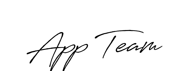 Make a short App Team signature style. Manage your documents anywhere anytime using Antro_Vectra_Bolder. Create and add eSignatures, submit forms, share and send files easily. App Team signature style 7 images and pictures png