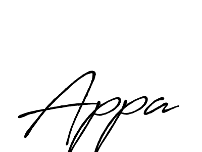 Also we have Appa name is the best signature style. Create professional handwritten signature collection using Antro_Vectra_Bolder autograph style. Appa signature style 7 images and pictures png