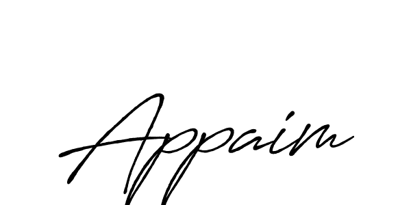 How to make Appaim signature? Antro_Vectra_Bolder is a professional autograph style. Create handwritten signature for Appaim name. Appaim signature style 7 images and pictures png