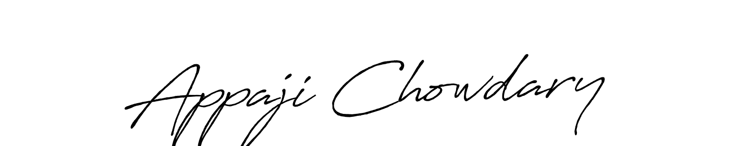 You can use this online signature creator to create a handwritten signature for the name Appaji Chowdary. This is the best online autograph maker. Appaji Chowdary signature style 7 images and pictures png