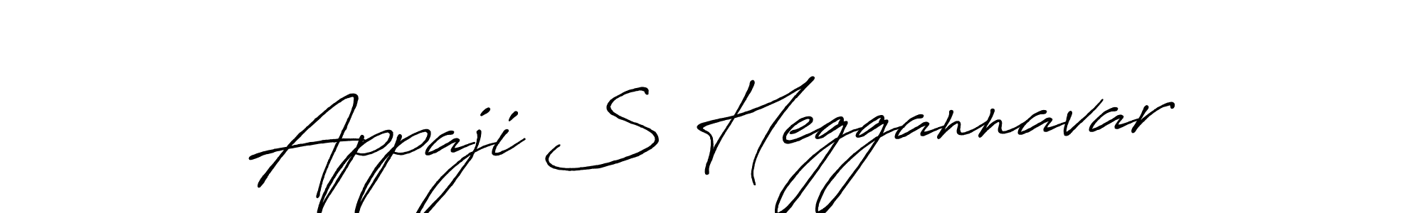 Make a beautiful signature design for name Appaji S Heggannavar. With this signature (Antro_Vectra_Bolder) style, you can create a handwritten signature for free. Appaji S Heggannavar signature style 7 images and pictures png