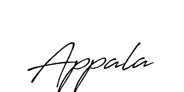 Use a signature maker to create a handwritten signature online. With this signature software, you can design (Antro_Vectra_Bolder) your own signature for name Appala. Appala signature style 7 images and pictures png