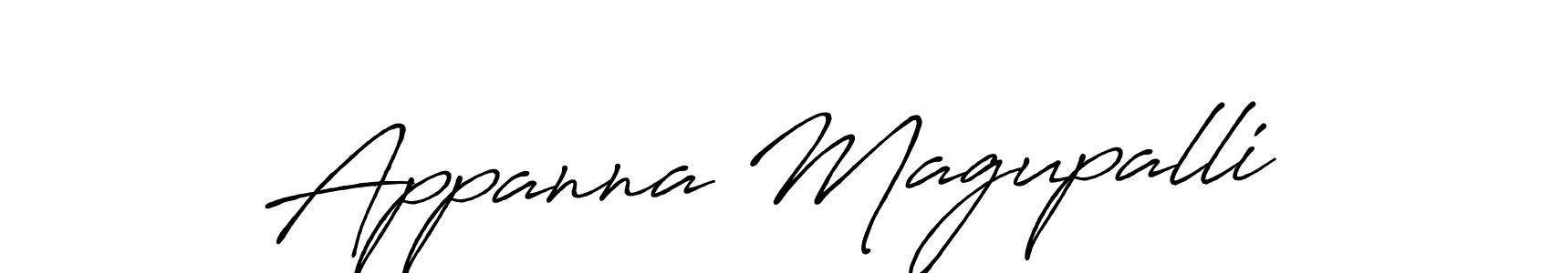 Also we have Appanna Magupalli name is the best signature style. Create professional handwritten signature collection using Antro_Vectra_Bolder autograph style. Appanna Magupalli signature style 7 images and pictures png