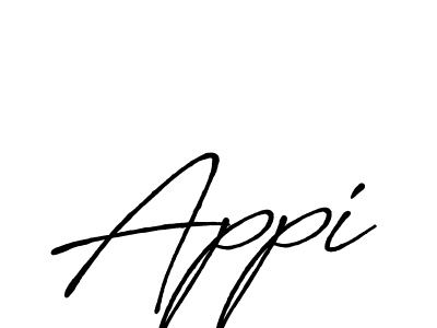 Design your own signature with our free online signature maker. With this signature software, you can create a handwritten (Antro_Vectra_Bolder) signature for name Appi. Appi signature style 7 images and pictures png