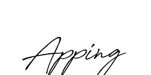 You should practise on your own different ways (Antro_Vectra_Bolder) to write your name (Apping) in signature. don't let someone else do it for you. Apping signature style 7 images and pictures png