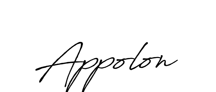 Make a beautiful signature design for name Appolon. With this signature (Antro_Vectra_Bolder) style, you can create a handwritten signature for free. Appolon signature style 7 images and pictures png