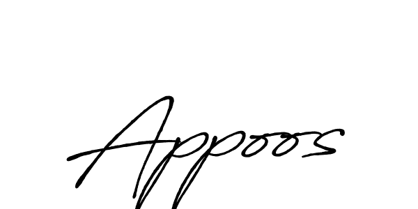 Similarly Antro_Vectra_Bolder is the best handwritten signature design. Signature creator online .You can use it as an online autograph creator for name Appoos. Appoos signature style 7 images and pictures png