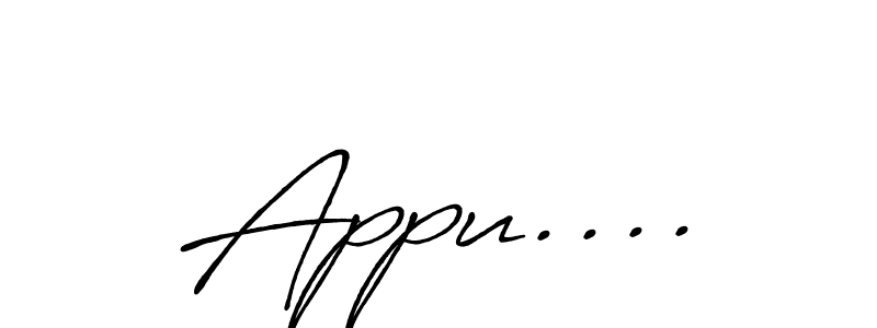 Also we have Appu.... name is the best signature style. Create professional handwritten signature collection using Antro_Vectra_Bolder autograph style. Appu.... signature style 7 images and pictures png