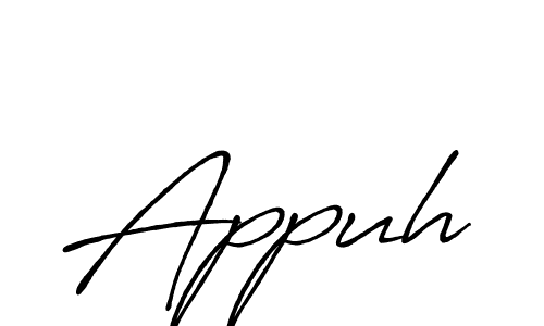 Appuh stylish signature style. Best Handwritten Sign (Antro_Vectra_Bolder) for my name. Handwritten Signature Collection Ideas for my name Appuh. Appuh signature style 7 images and pictures png